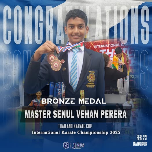 Congratulations to Master Senul Vehan Perera! 